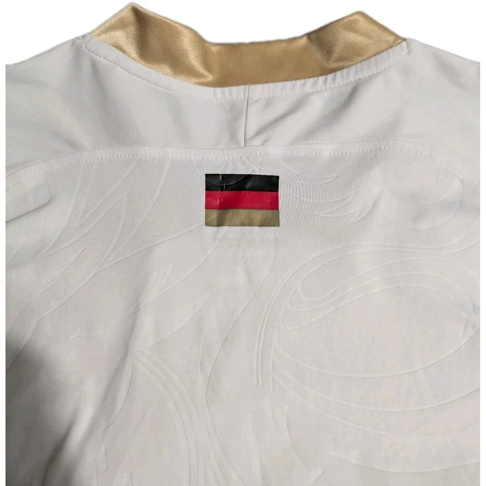 Adidas Germany‎ Soccer Jersey Mens Large White Gold ClimaCool DFB Futbol Shirt